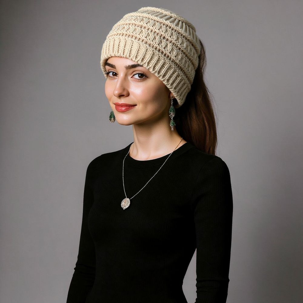 Fleece Ear Warmer Band - Herbst-Winter-Strick-Stirnband für Damen, breites, elastisches Haarband,