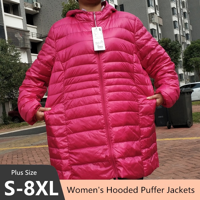 Down Jacket Packable - Plus Size 5XL 6XL 7XL Damen-Pufferjacken