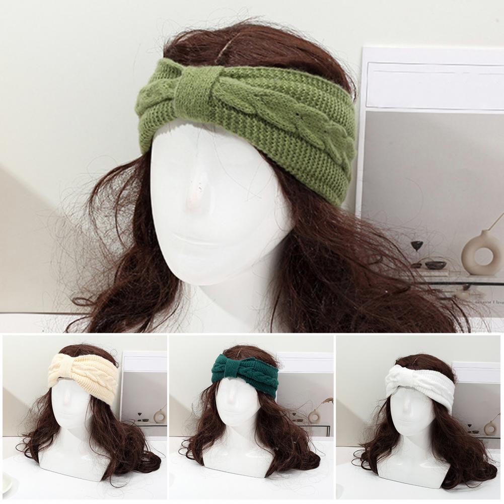 Fleece Ear Warmer Band - Winter-Stirnband mit Fleece-Futter, einfarbig, gedrehte Textur,