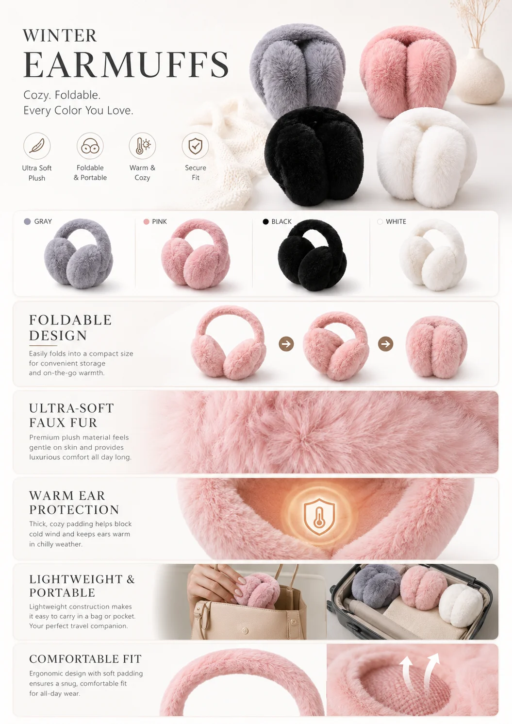 Superwarme Plüsch-Ohrenschütze – Earmuffs Foldable Bewertung und Preis